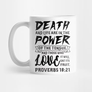 Proverbs 18:21 Mug